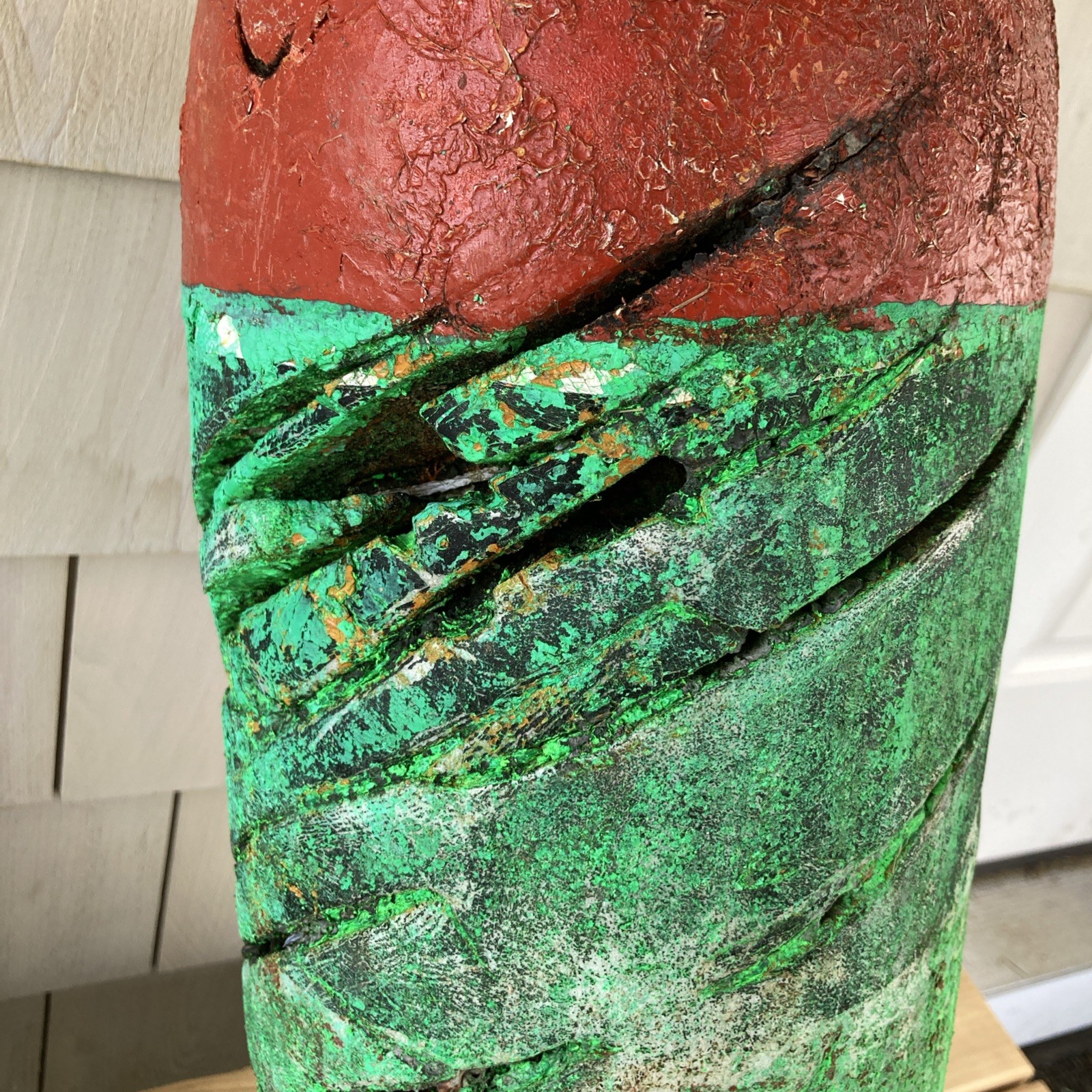 Vintage 80s Chebeague Island Maine Lobster Trap Buoy Branded 6930