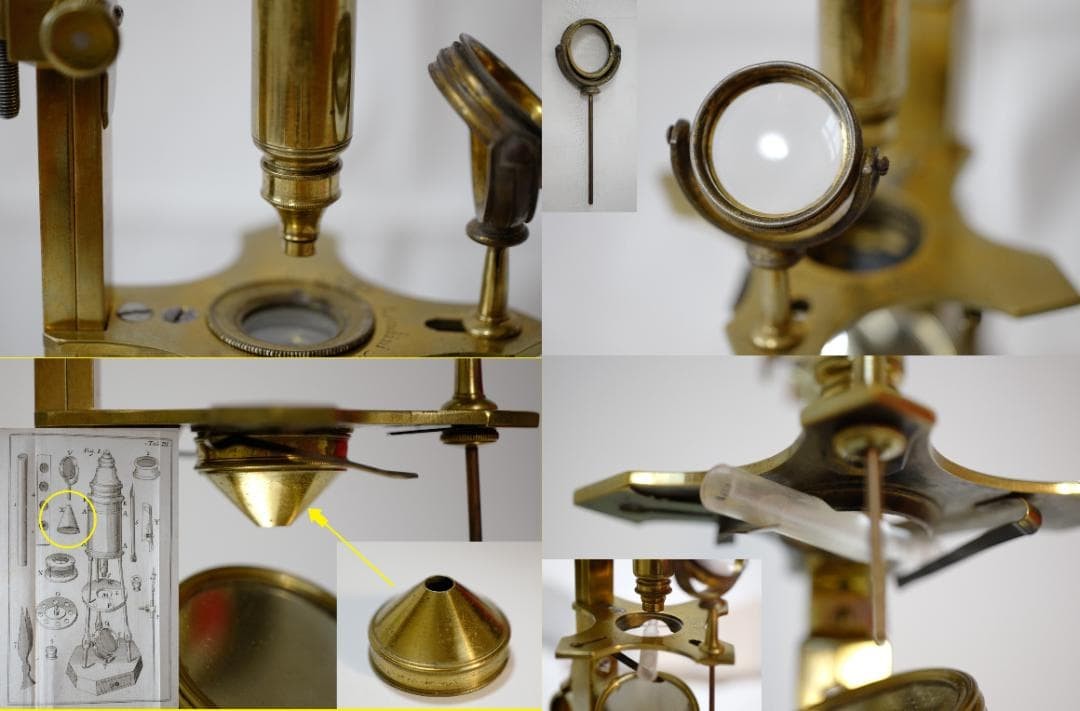 microscope antique collectible John Cuffe’s compound microscope Maltese cross