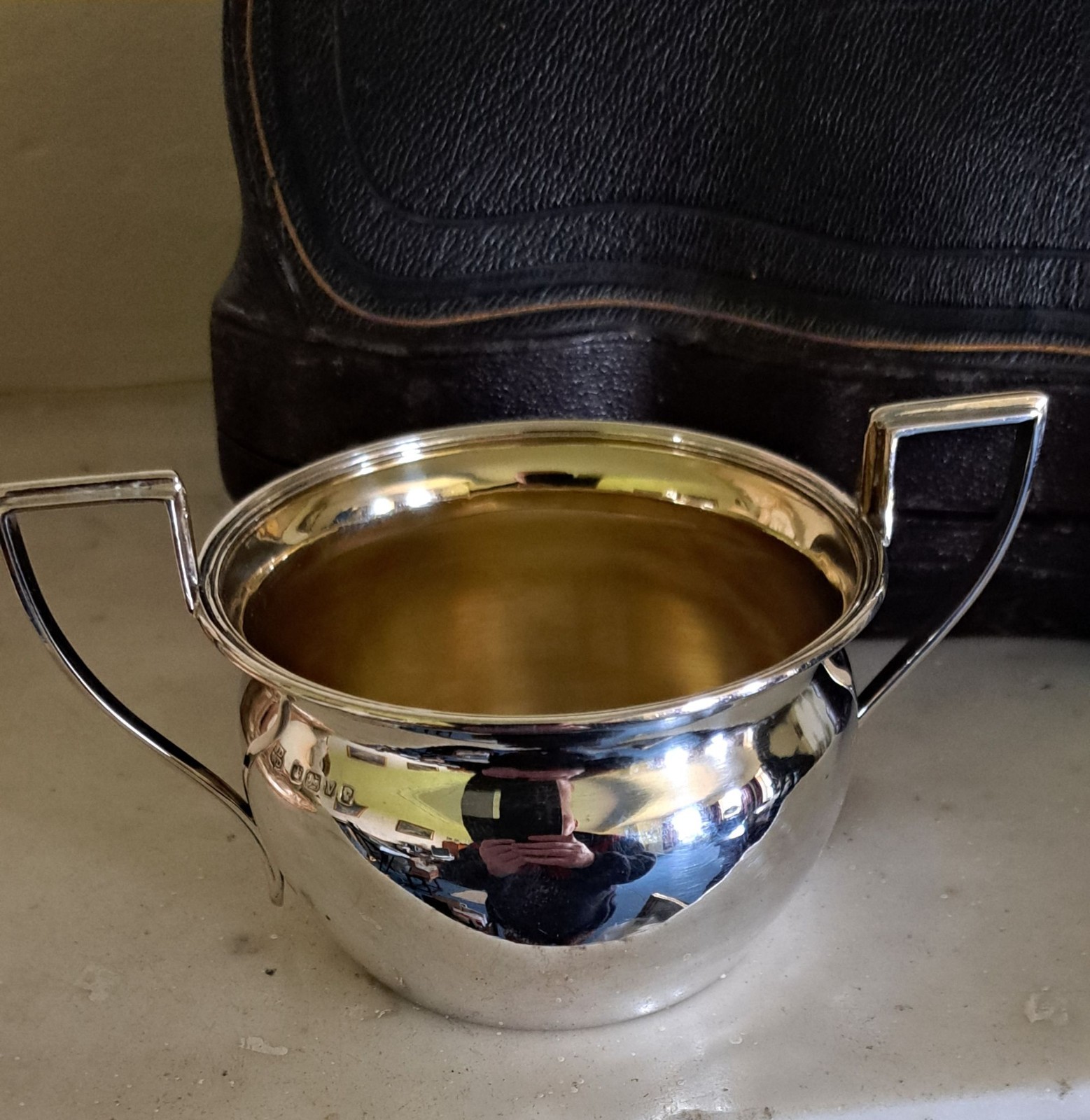 Victorian silver strawberry set, silver sugar bowl, sugar tongs, cream jug