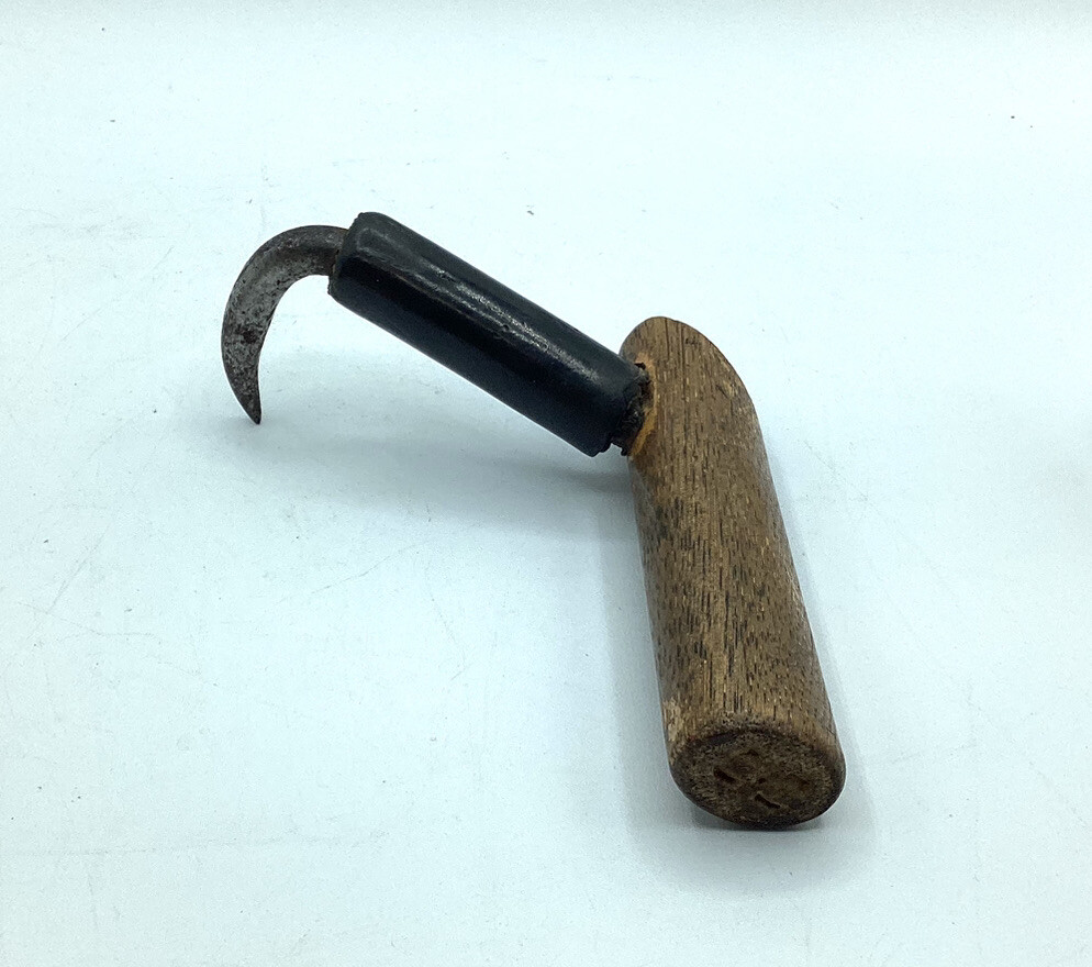 Vintage Left Hand Primitive Farm Tool Hook Baler EUC