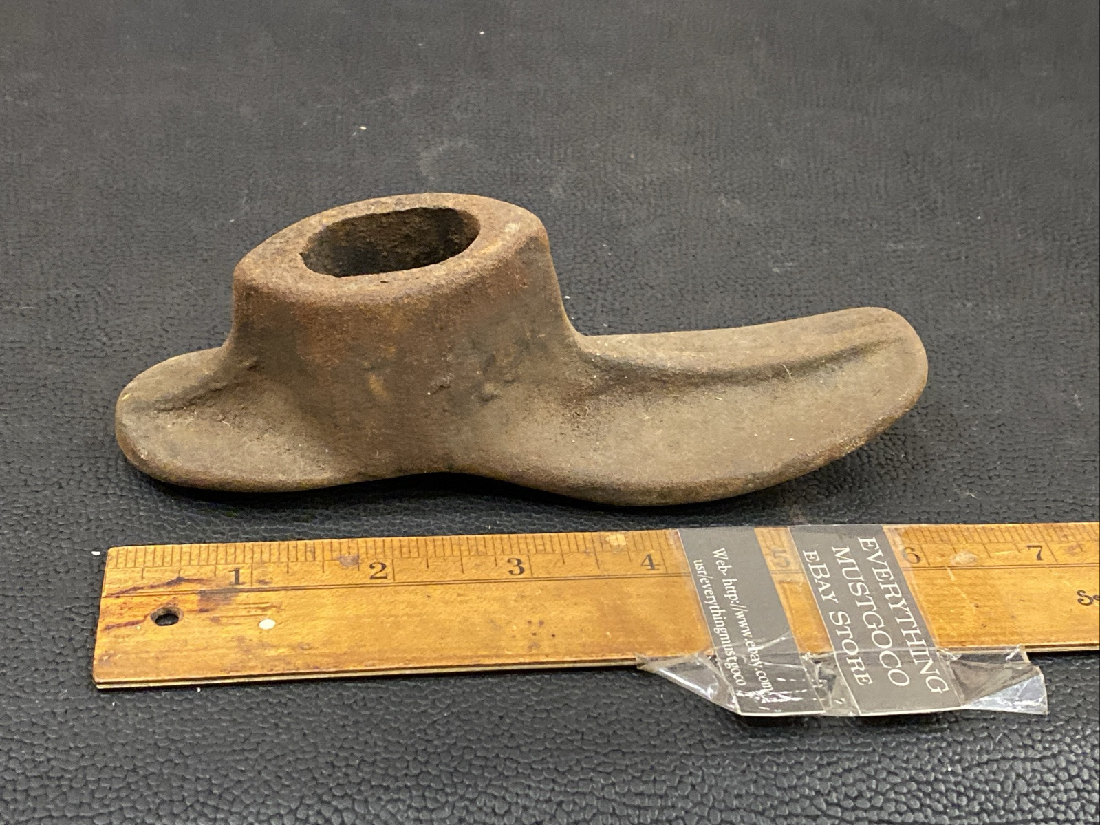 Antique Small Kid Child Shoe Cast Iron Cobbler Mold Form 6.25” Long 2.25” Wide