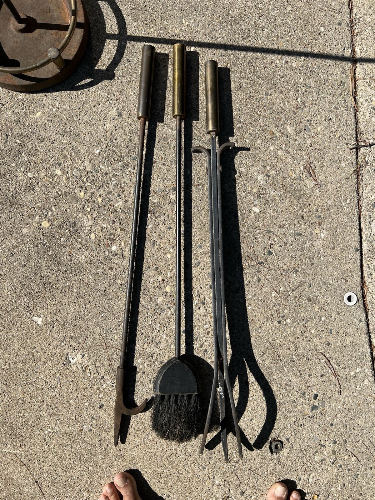 Vintage Pilgrim Fireplace Fire Tools Set Nelson Era Mid Century Modern