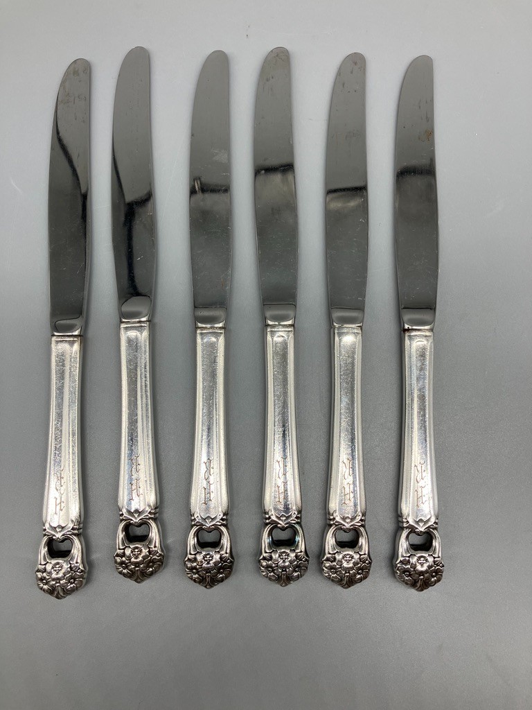 LOT OF 17 ROGERS BROS ETERNALLY YOURS SILVERPLATE FLATWARE HR INITIALS