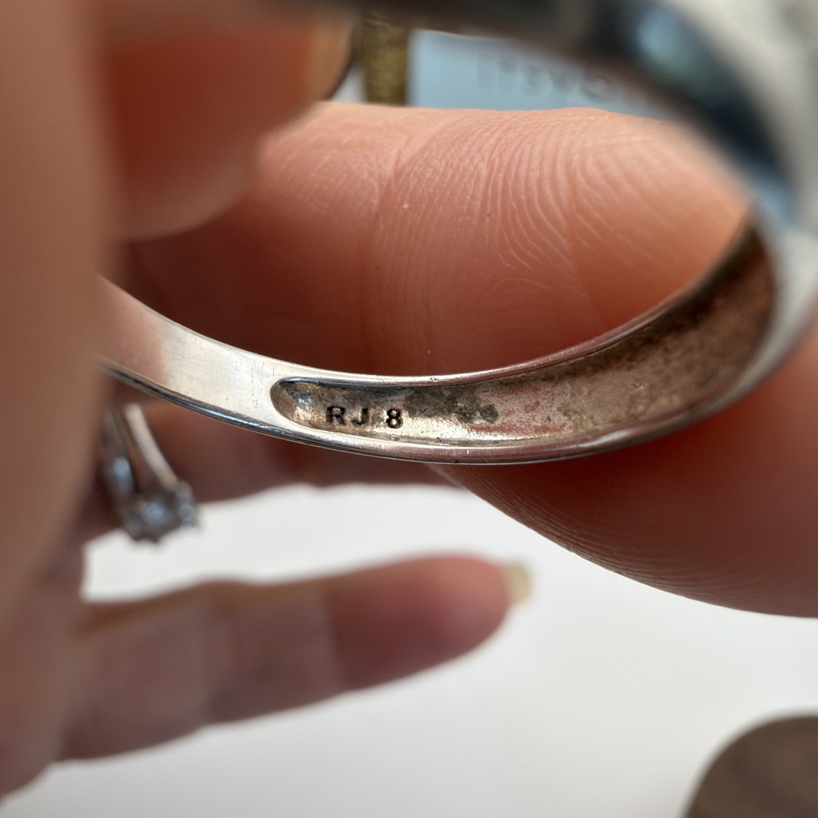 1140 Silver Ring Lot, Two Sterling Silver And One Silver Plate Family
