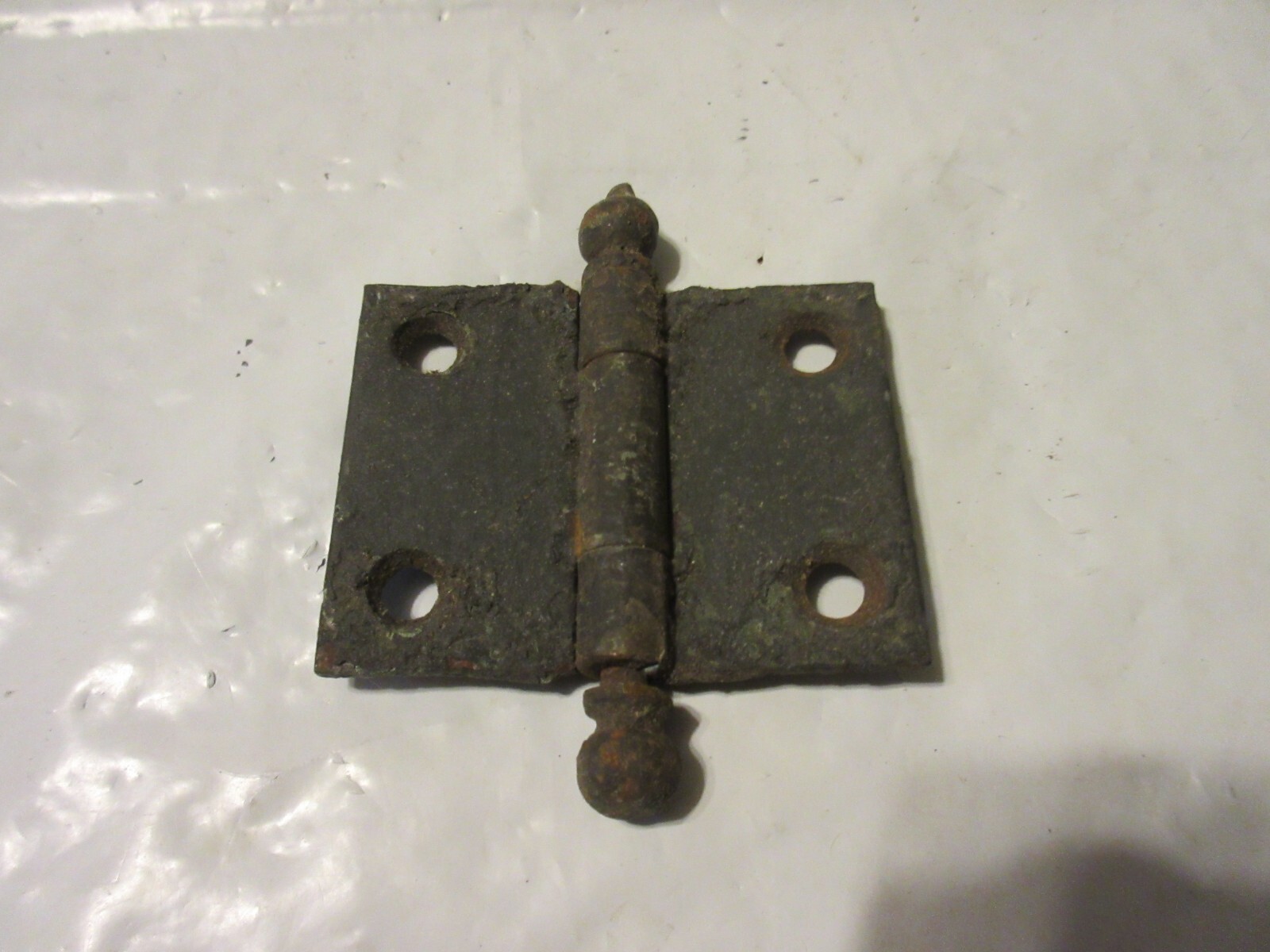 1 Door Hinge 1″ X 2″ Victorian Steeple Top Vintage As Found STEEPLE CANNON HINGE