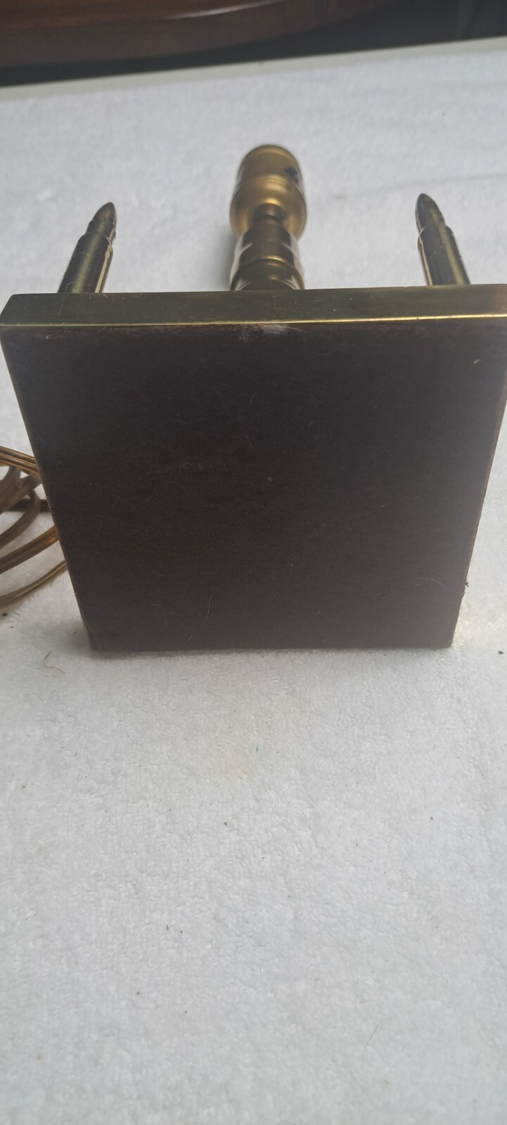 Vtg WW2 Trench Art ? Brass Lamp Various Bullets Man Cave