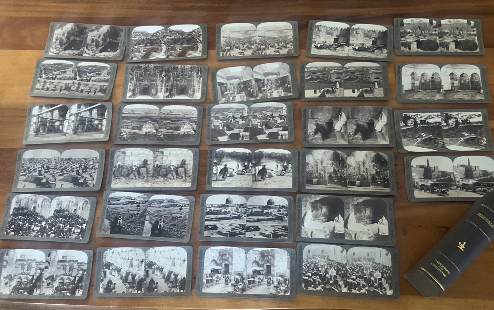 Jerusalem Stereoviews Underwood 28 of I Think 30 In Bookshelf Box