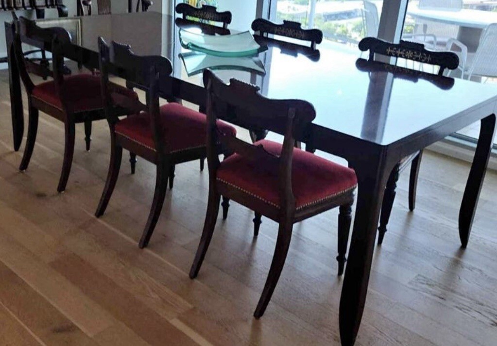 Set of 6 Exquisite Regency (Bridgerton) Era Dining Chairs