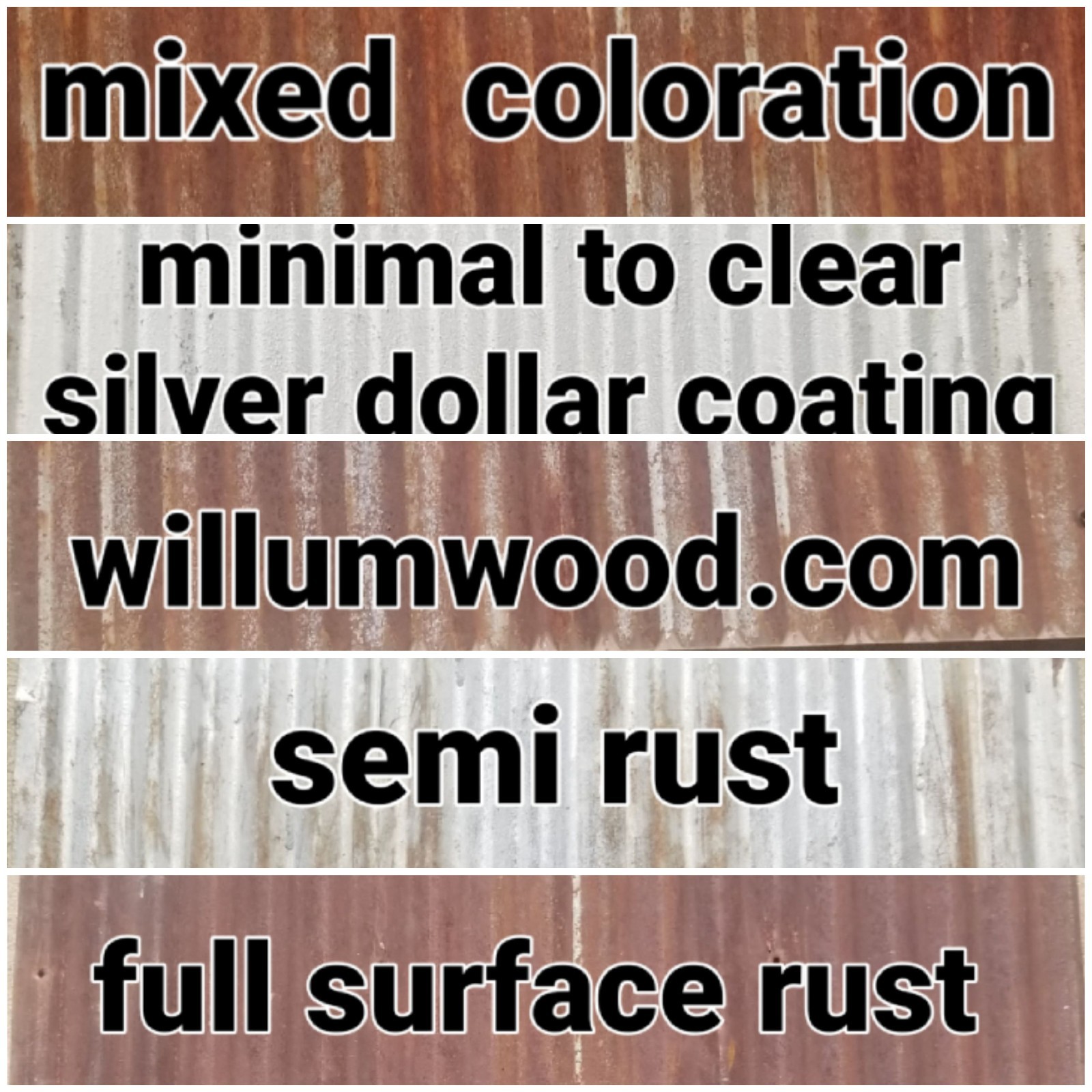 10 pcs. 2 x 2 (40 sq. ft.) DROP CEILING TILES RECLAIMED CORRUGATED BARN ROOFING