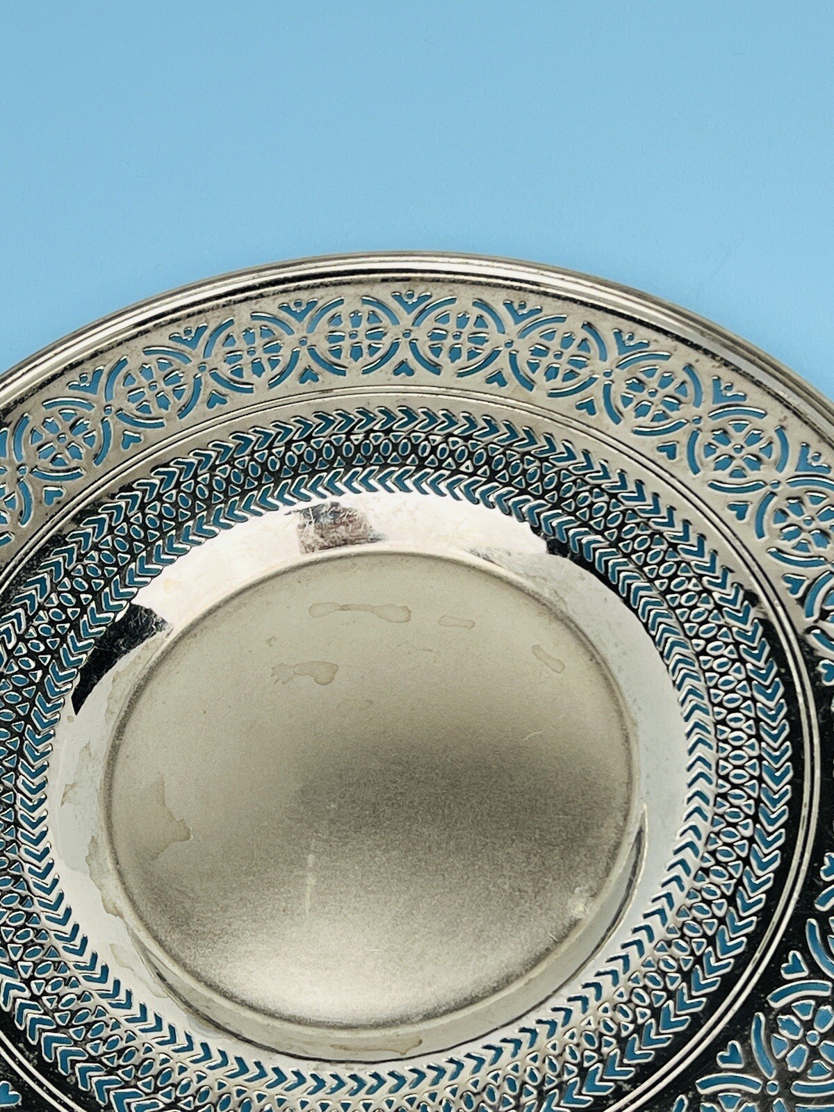 Manning Bowman Silver Plated Serving Tray 10″ Open Filigree Parties Weddings