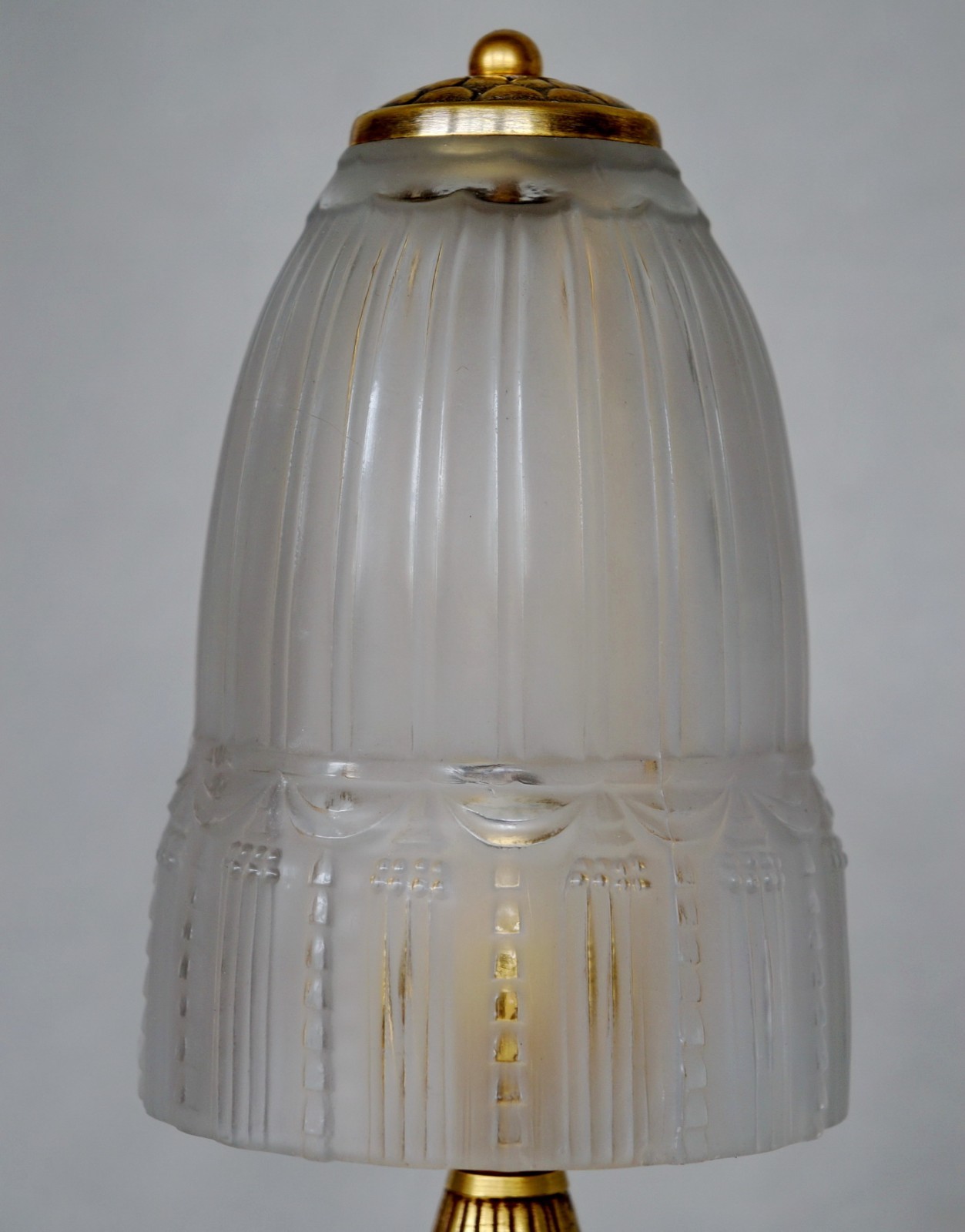 L.RICHARD & MULLER FRERES LUNEVILLE. RARE FRENCH 1930 ART DECO LAMP lampe bronze