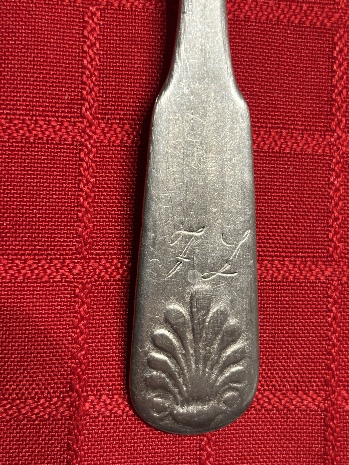 Antique Silver Spoon Fiddle Pattern Fair Condition 7 Inches Long Weighs 1.2 oz.
