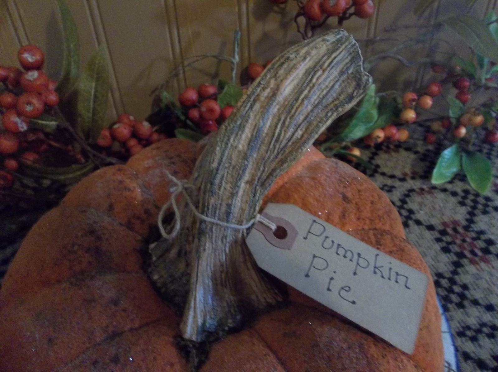 Primitive Handmade “Pumpkin Pie” – Fall/Harvest/Thanksgiving