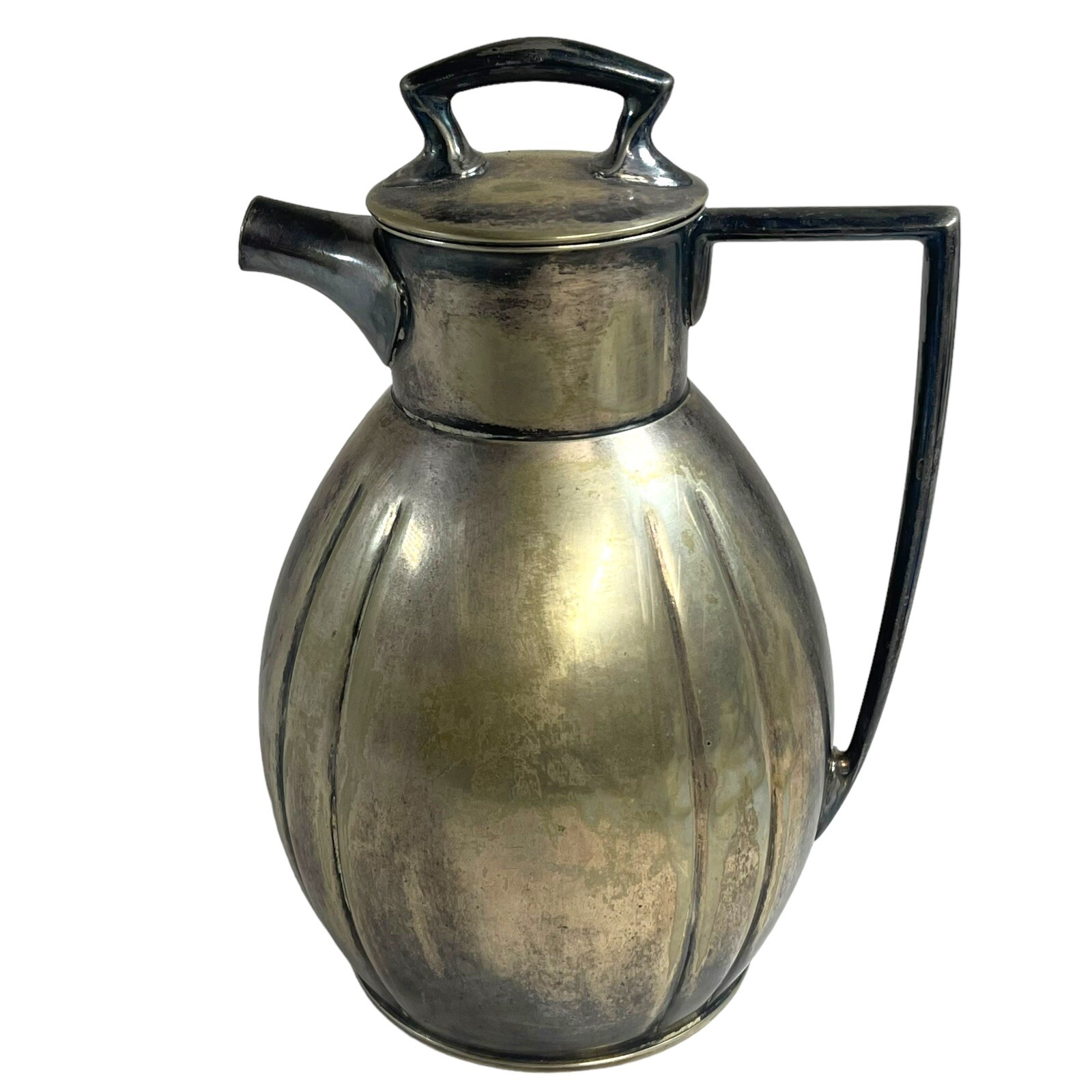 Vintage Teapot Silver Plated MCM Coffee Pitcher L. B. Smith Company Silverplate