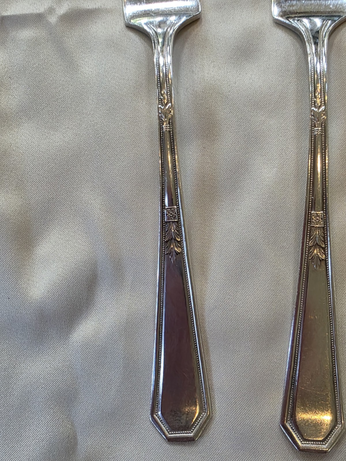 Antique Wm Rogers & Son Mayfair Pattern Set Of 4 Dinner Forks 1923 Art Deco