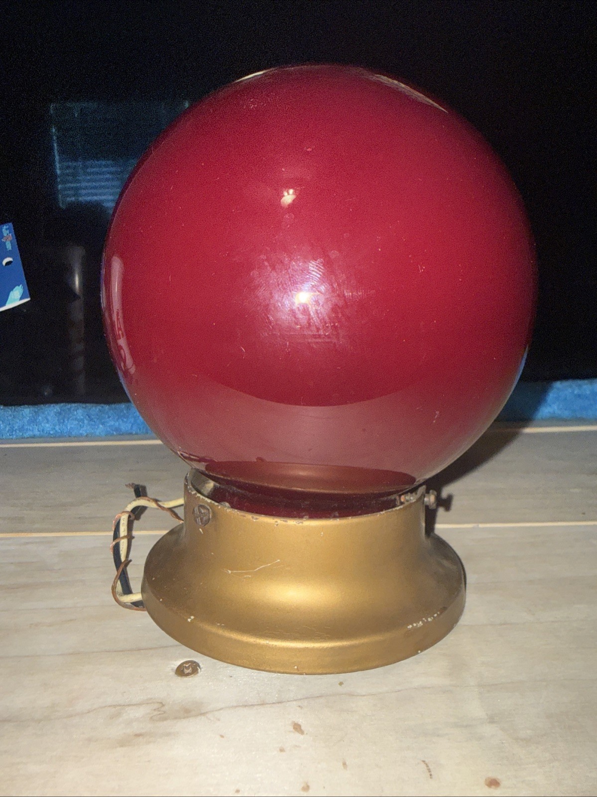 Vintage Ruby Red Bulb Exit Light With hardwire Fixture included