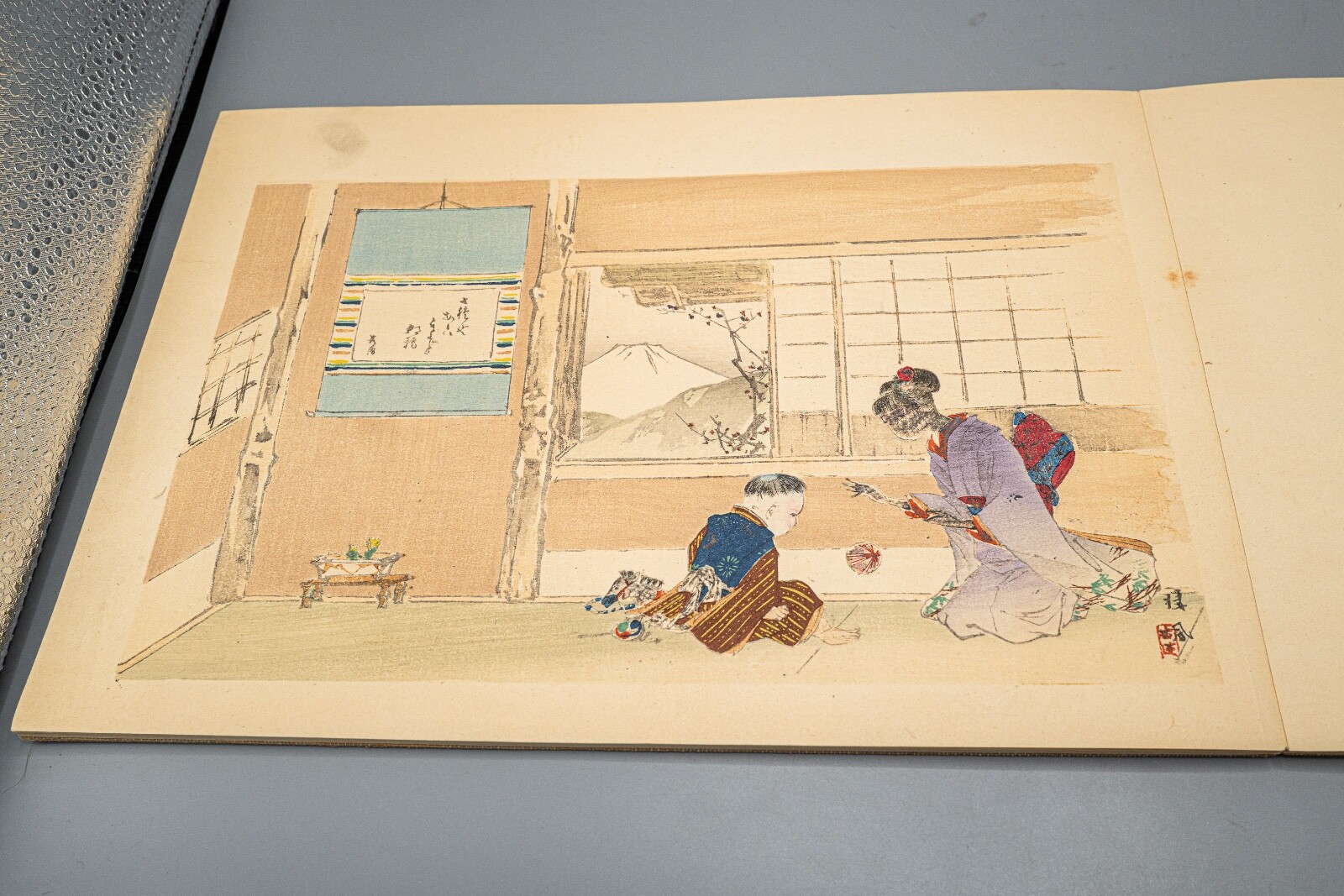 Seiho Takeuchi (1864-1942) Woodblock Print Book 12 Prints Boat Ocean Mt Fuji