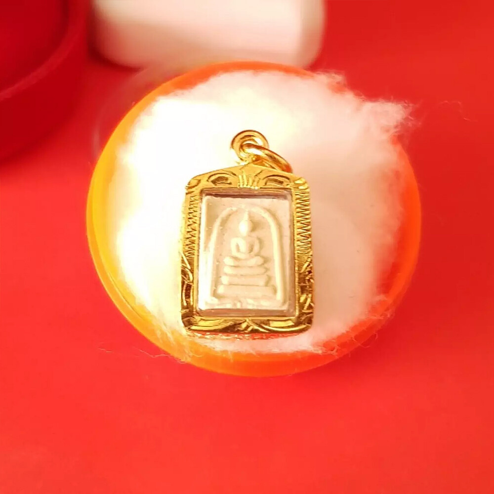 Phra Somdej Gold Plated Micron Pendant Talisman Thai Buddha Amulet