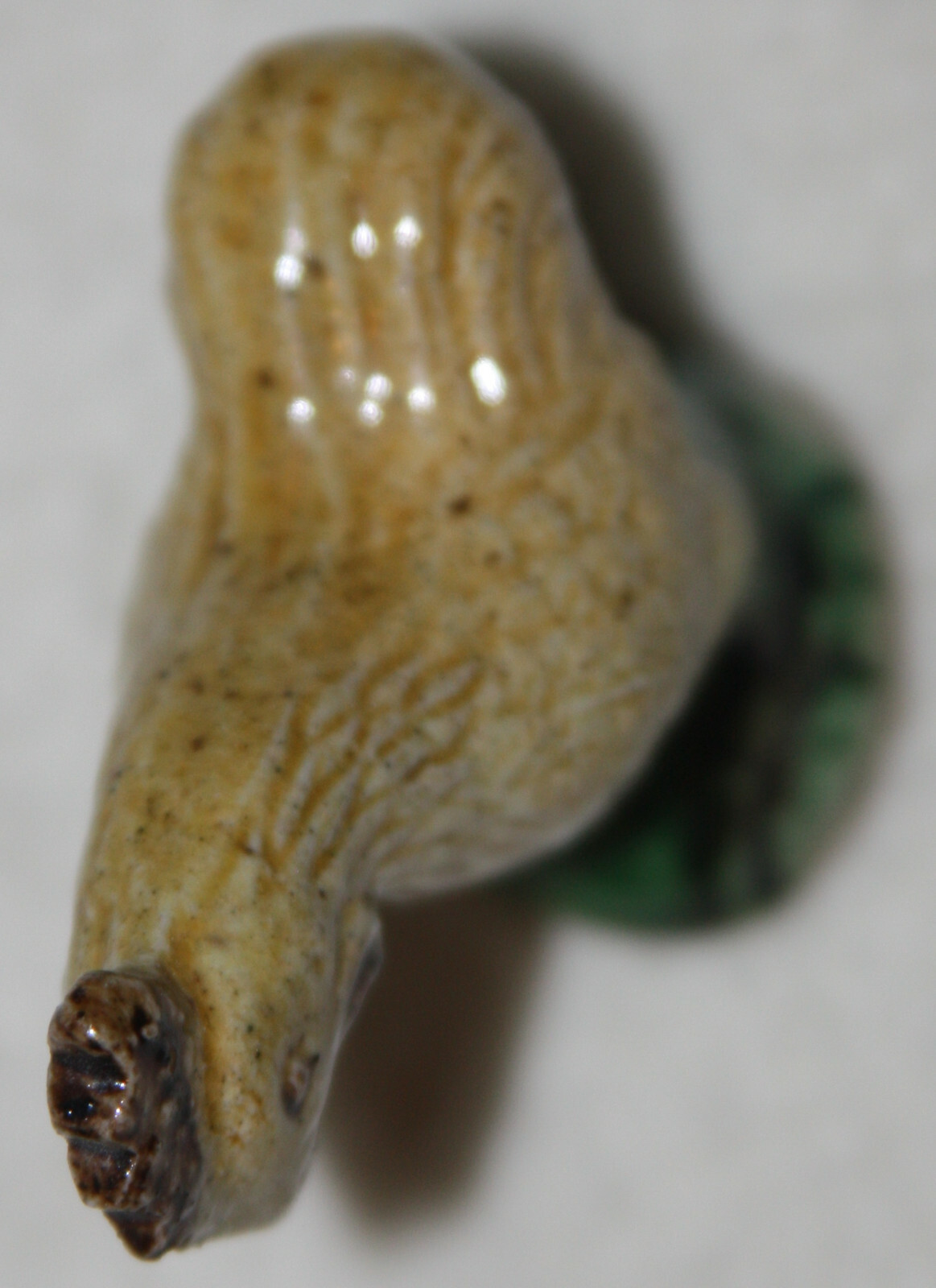 Chinese 1880s Yellow Glazed Earthenware Miniature Chicken Figure