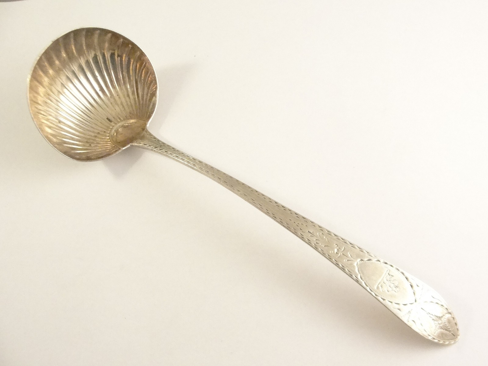 Fine Irish Georgian Silver SMALL LADLE Bright Cut. Dublin 1791