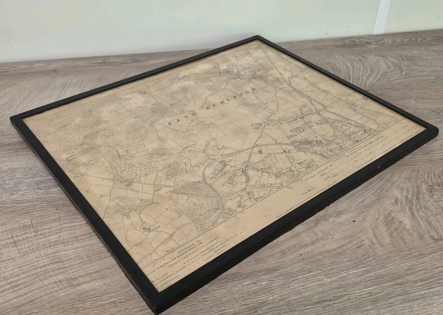ANTIQUE VINTAGE MAP EAST BUDLEIGH DEVONSHIRE 1938 18″