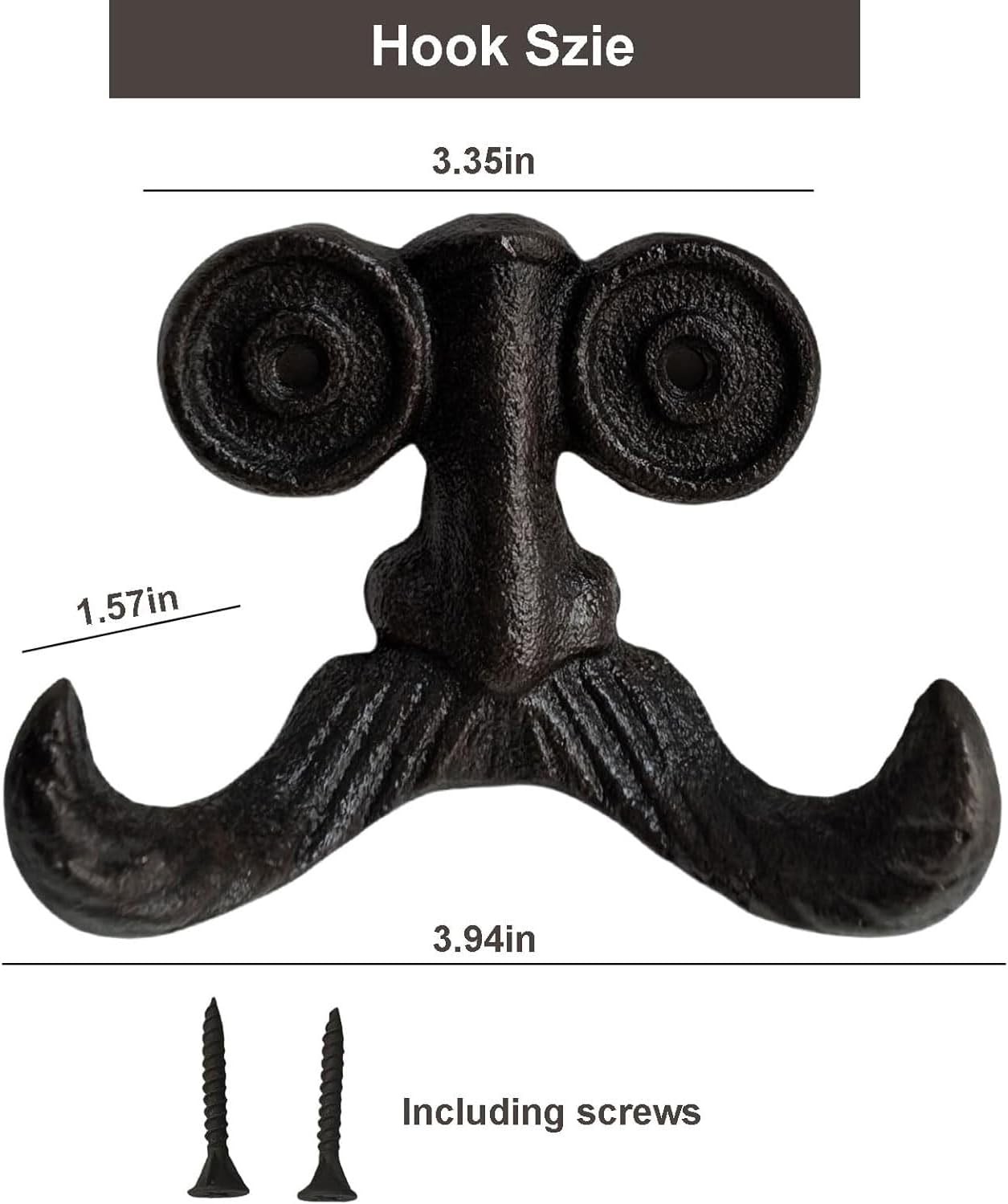 Cast Iron Hook, Heavy Duty Vintage Cast Iron Hook for Hanging, Art Decorative An