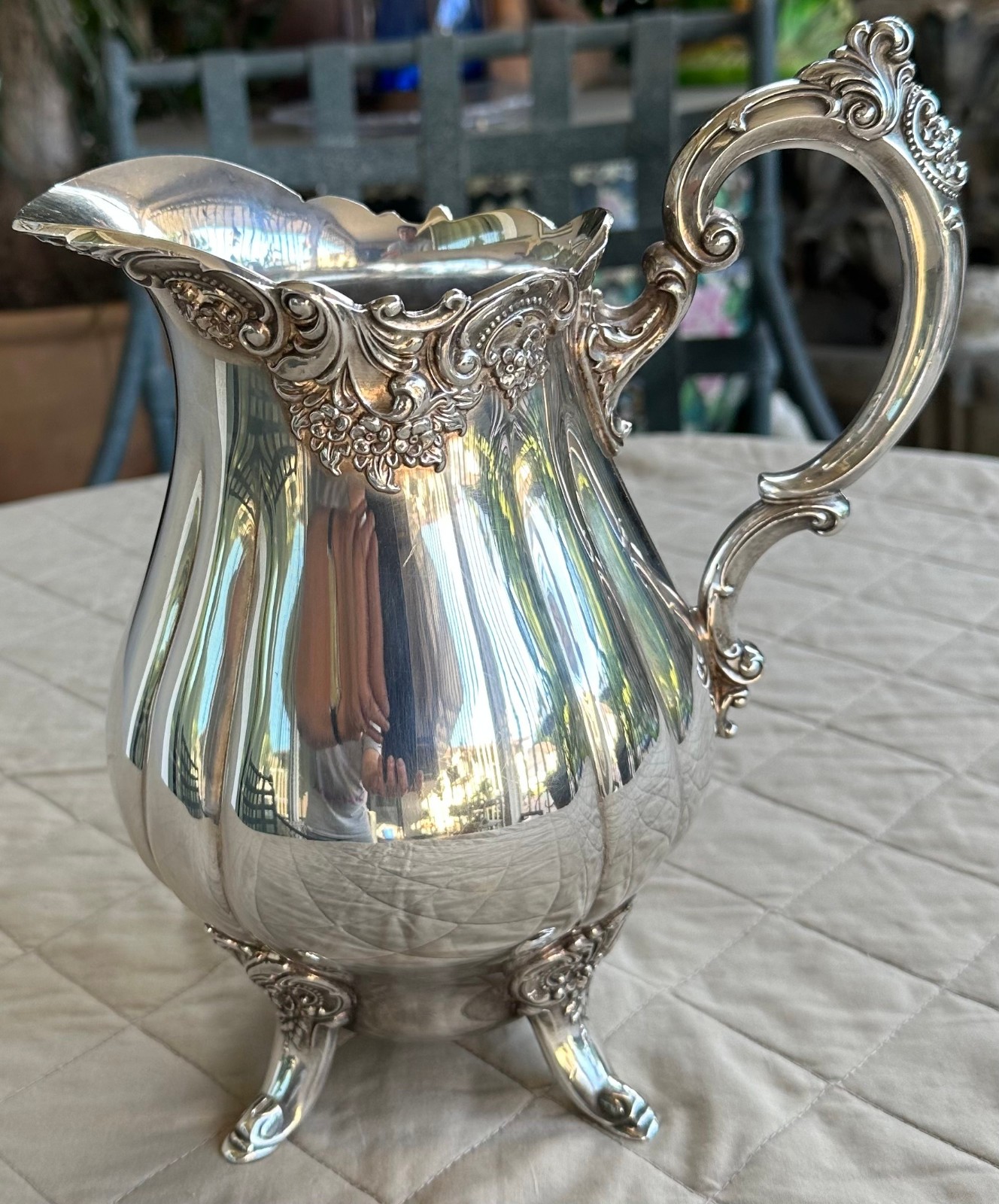 Vintage Baroque by Wallace Silverplate Water Pitcher #267 (#8644)