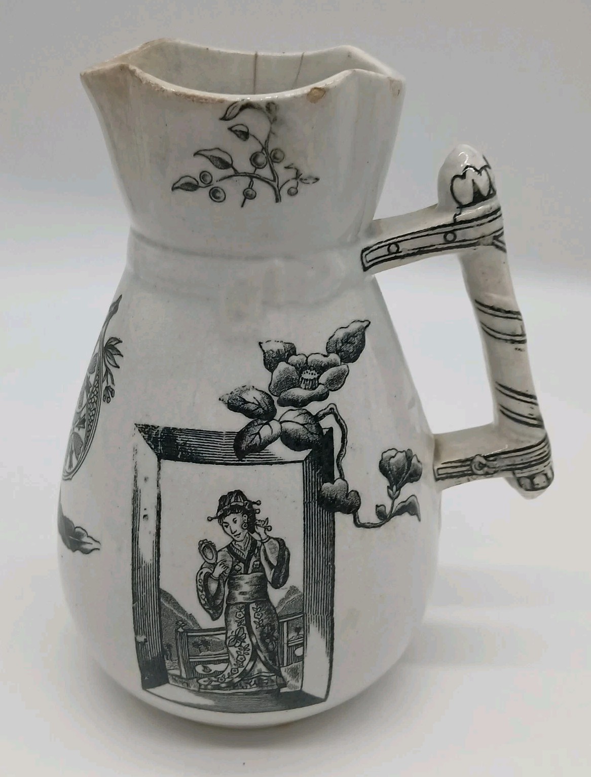 Edge Malkin & Co Yeddo Chinoiserie Aesthetic Movement Pitcher **AS FOUND** c1879