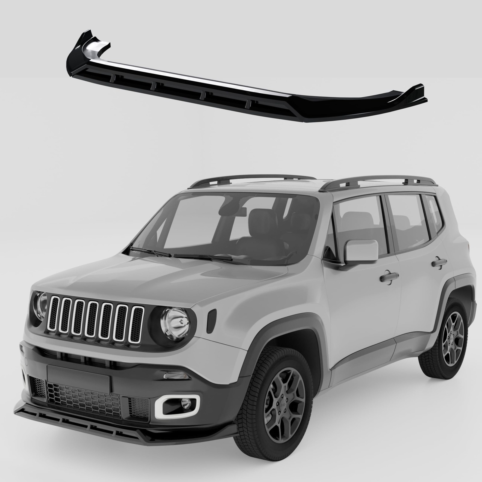 Front Bumper Lip Splitter Compatible with Jeep Renegade 2015-2018 Exterior Ac…