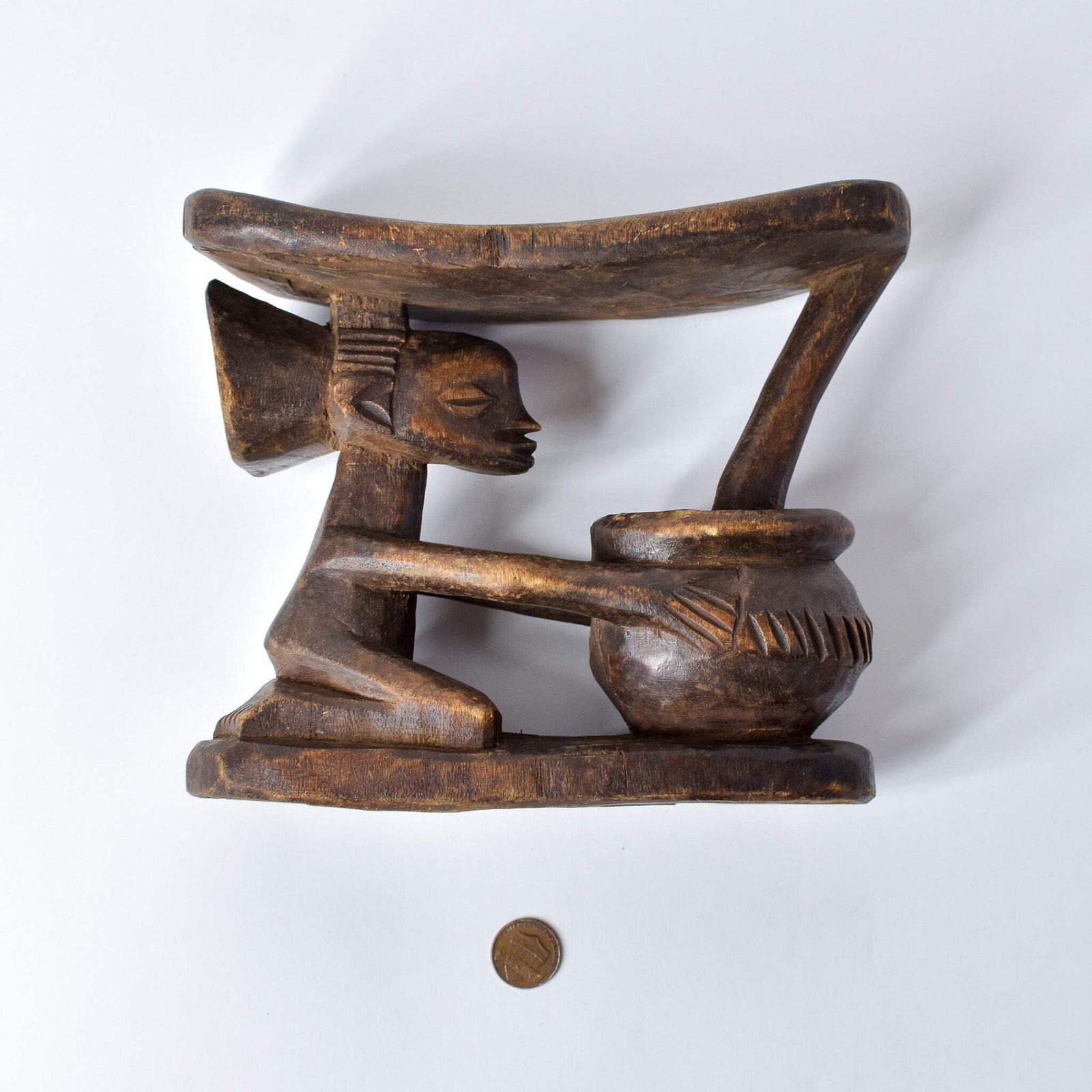 Luba Figural Miniature Headrest Congo