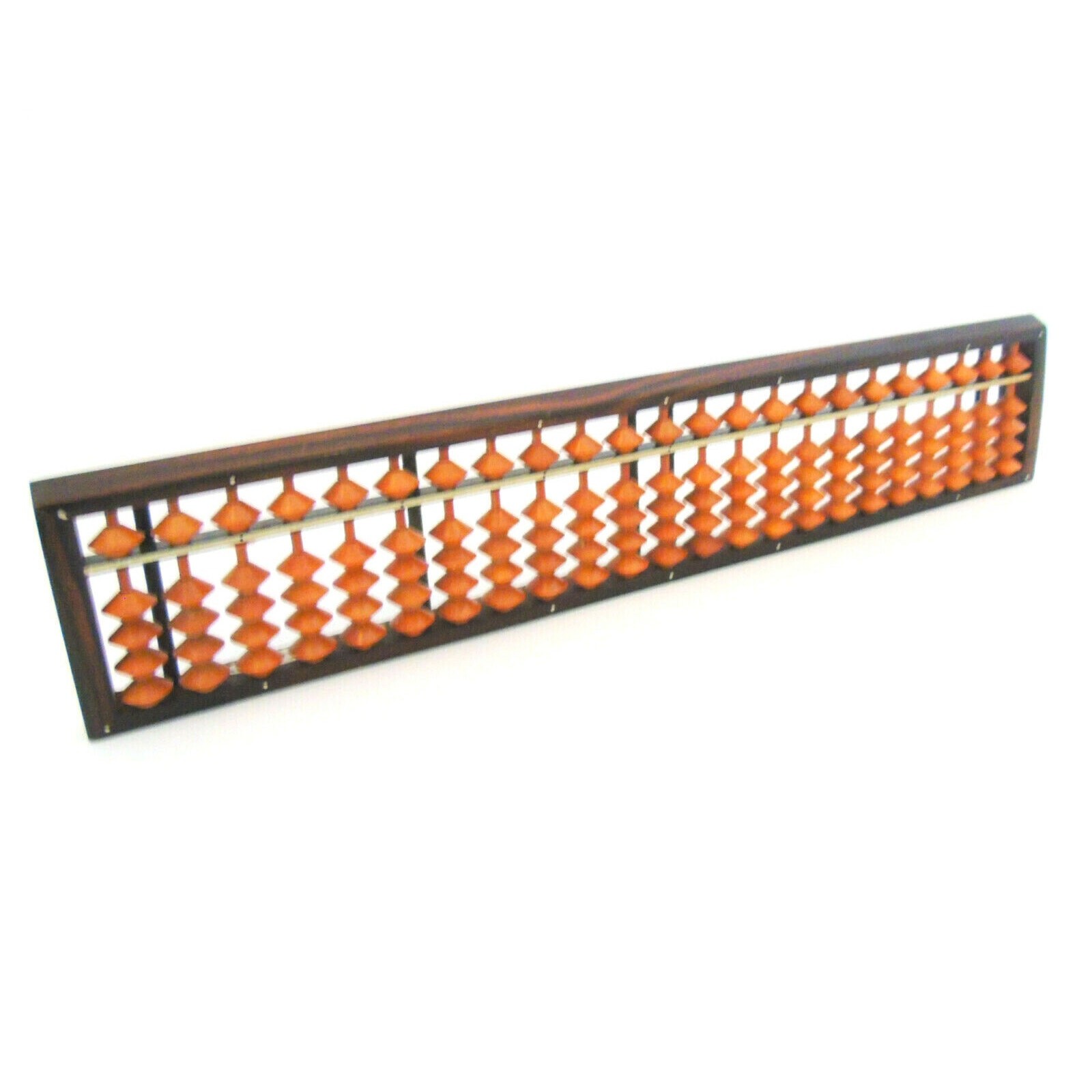 Asian Abacus Math Calculator Long Bead Counter 23 Row 13″x2.5″ Lucky Chinese Vtg