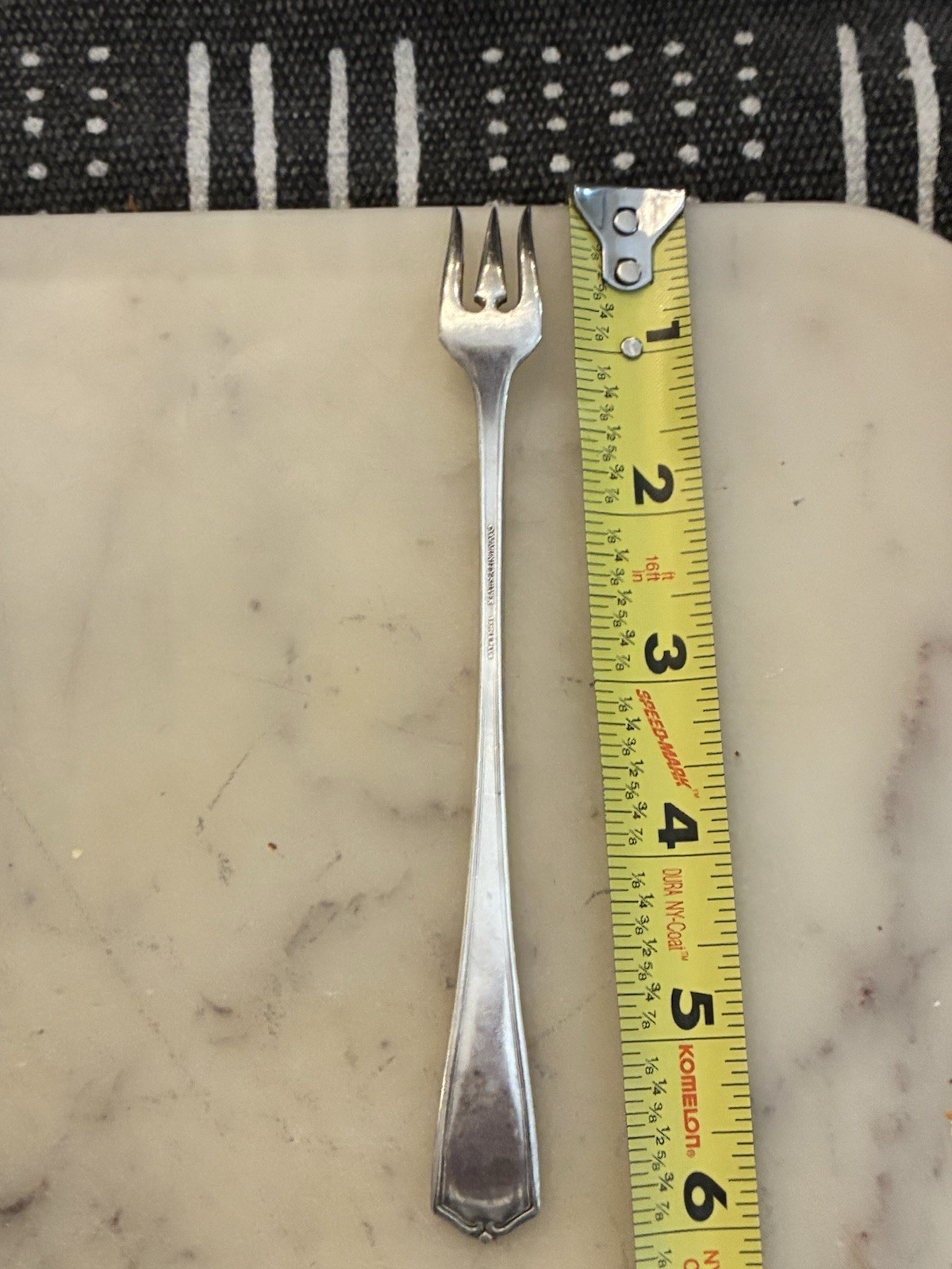 Community Silver “TRIPLE PLUS” Cocktail Seafood Olive Fork No Monogram