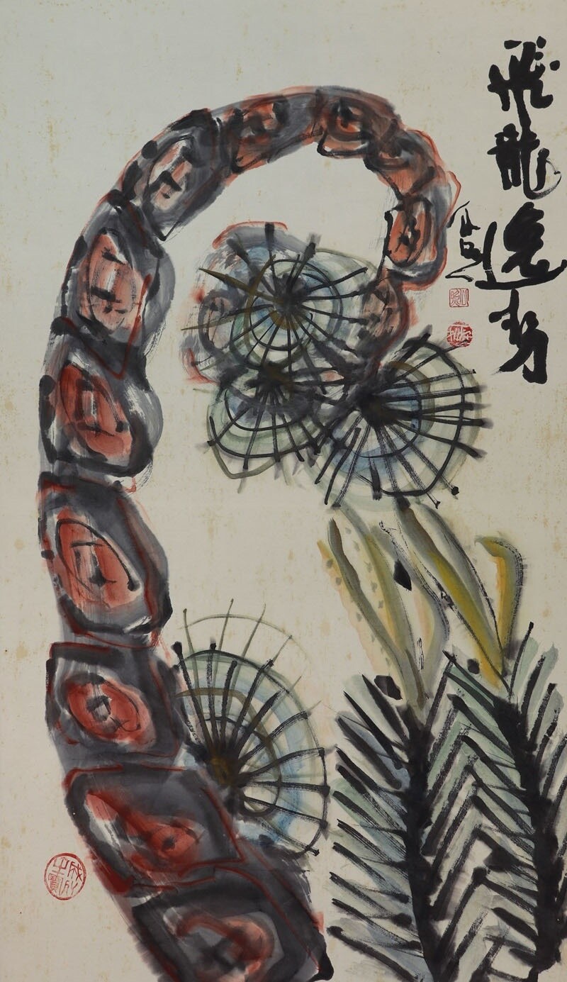 JAPANESE PAINTING HANGING SCROLL FROM JAPAN PINE AGE OLD ART Shimizu 834q