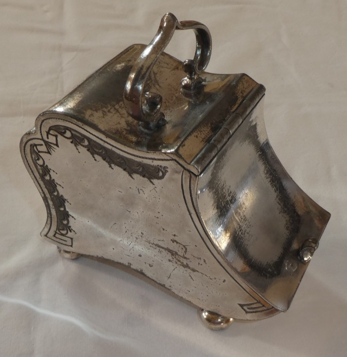 Antique FC & Co. Frank Cobb Sheffield England 0225 Silver Miniature Coal Scuttle