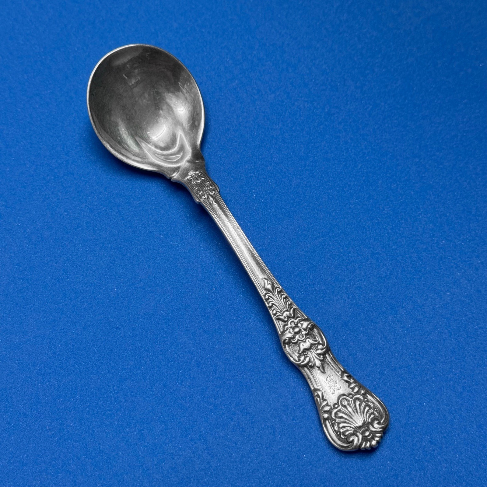 Tiffany English King Sterling Silver 5 1/4″ Sherbet Spoon – Mono