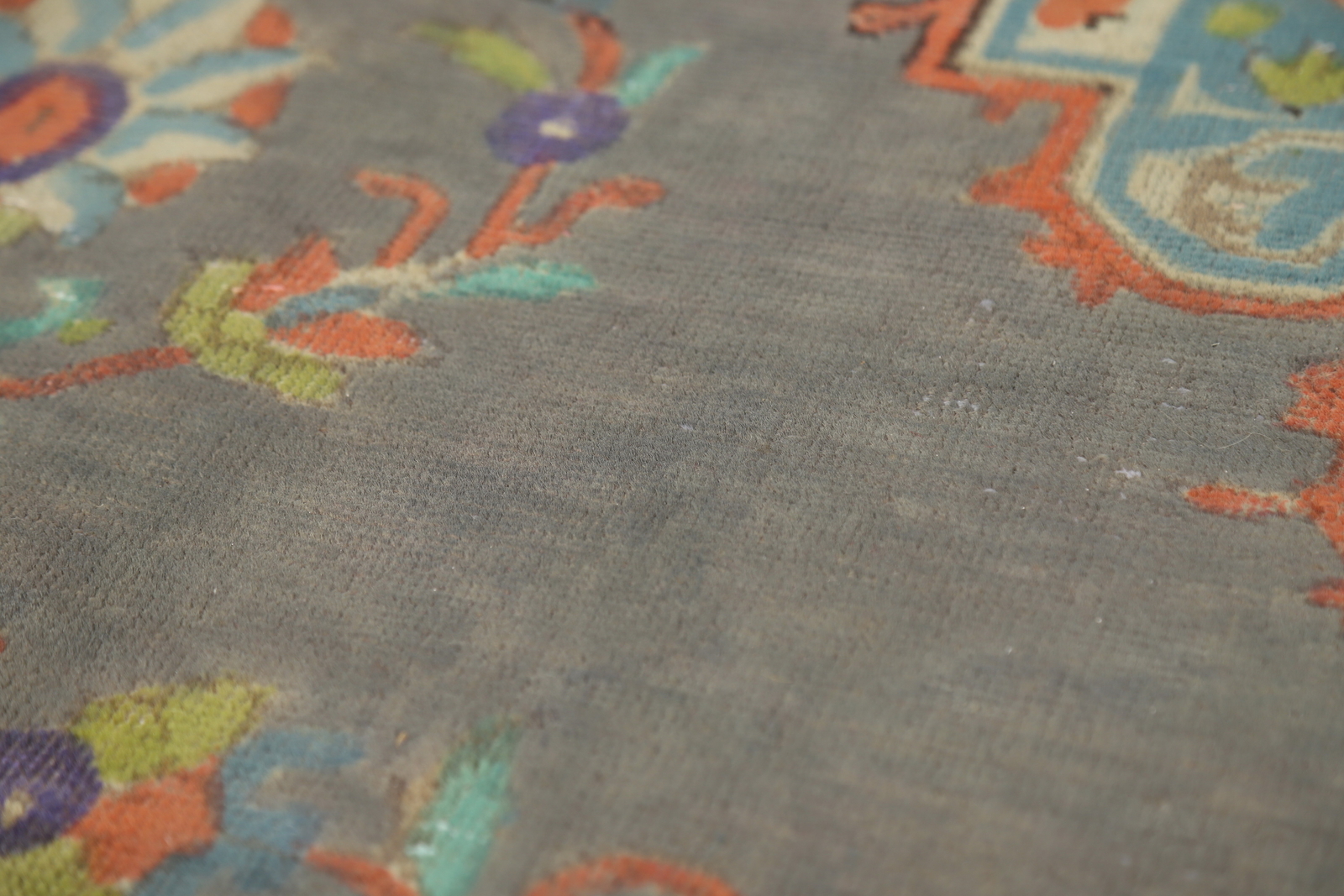 Vintage Gray Over-dyed Wool Living Room Rug Traditional Hand-made Carpet 8×11