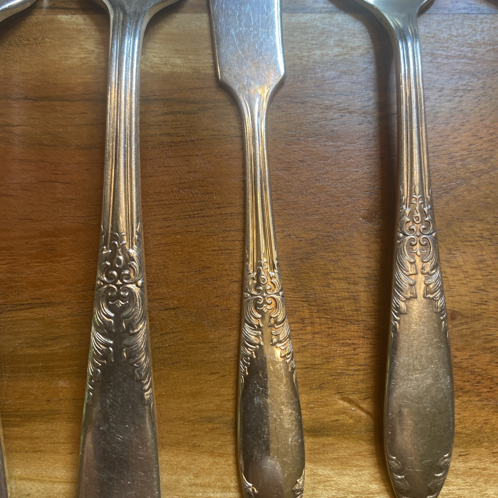 8 peices King Edward Flatware Silverplate National Silver Co VTG