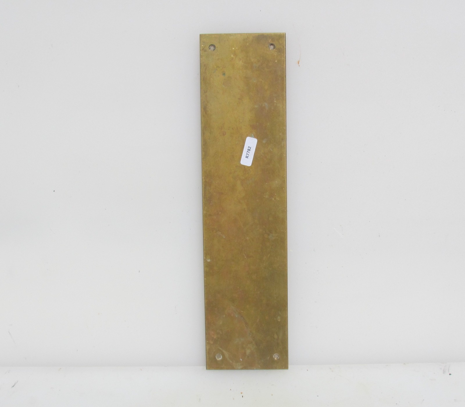 Vintage Brass Finger Plate Push Door Handle Old Antique