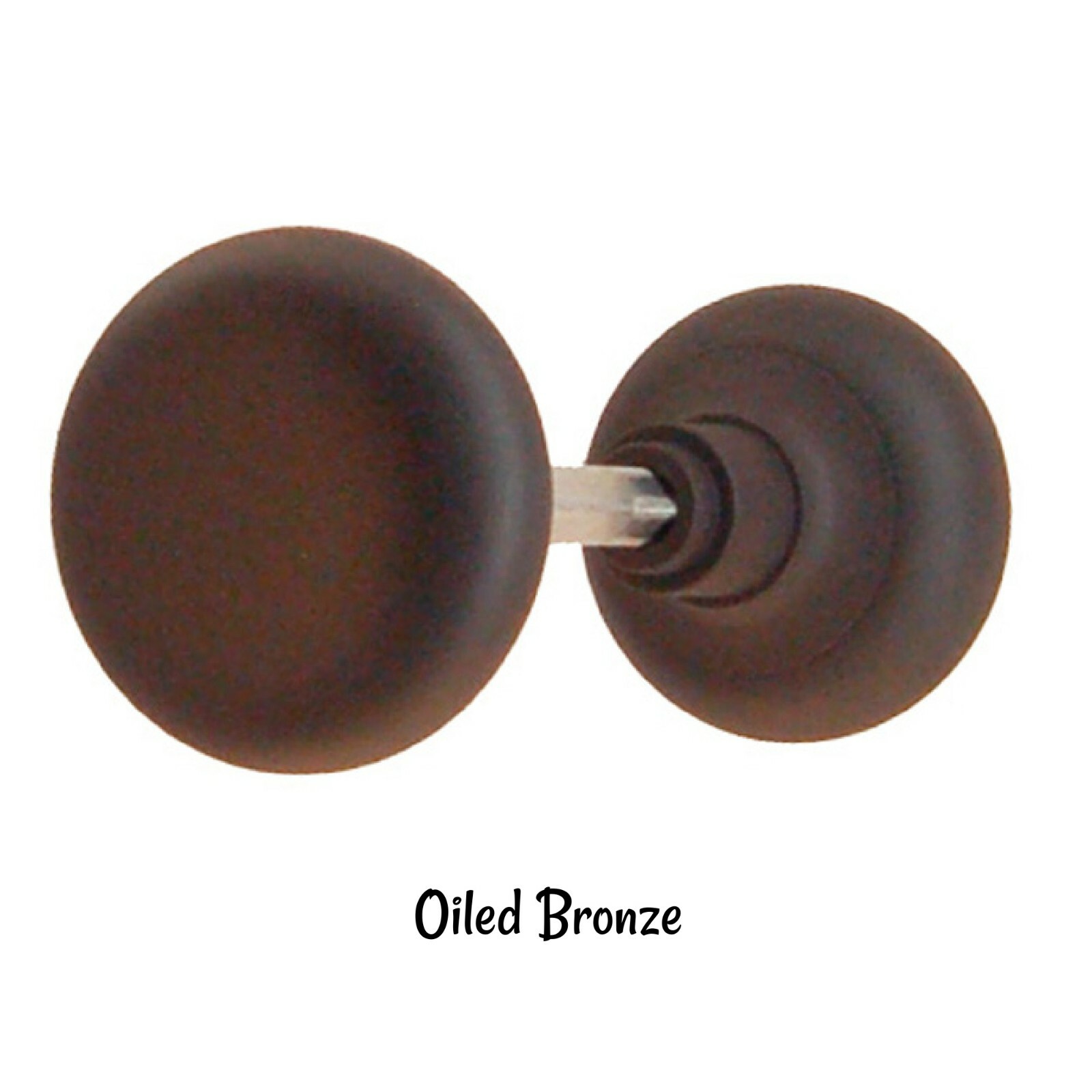 Hollow Solid Brass Door Knobs with Smooth Design Oiled Bronze