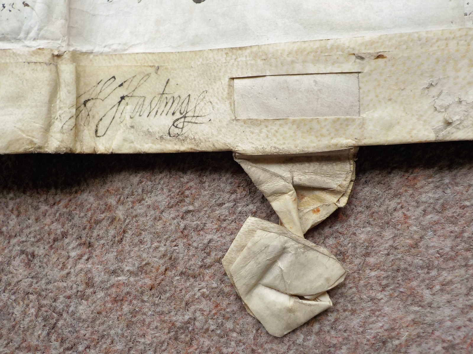 1654 Loughborough Vellum Indenture signed Earl Countess + Lord nice Calligraphy
