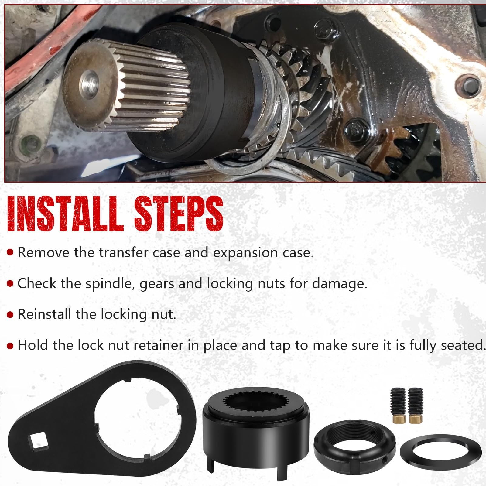Dexepe 5th Gear Lock Nut Retainer Kit & 1/2″ Drive Mainshaft 5th Gear Nut Wre…