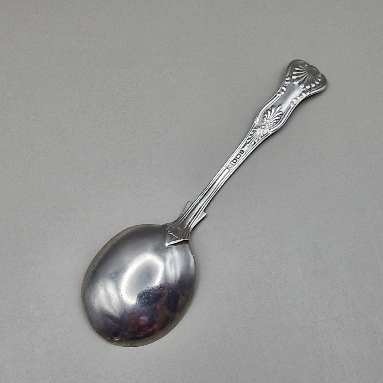 Solid Silver Kings Pattern Jam/Dessert Spoon by Cooper Brothers & Sons Ltd 1915