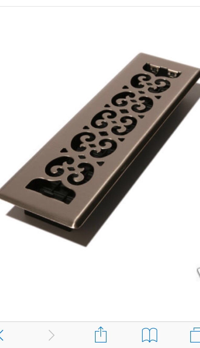 Decor Grates SPH212 2″x12″ Floor Register, Scrolled Steel Plated Antique