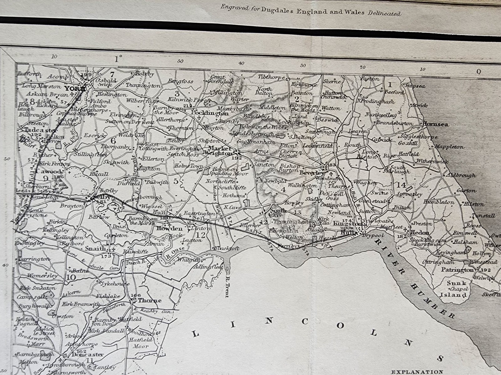 Antique c. 1850 County Map Set – Yorkshire – Joshua Archer