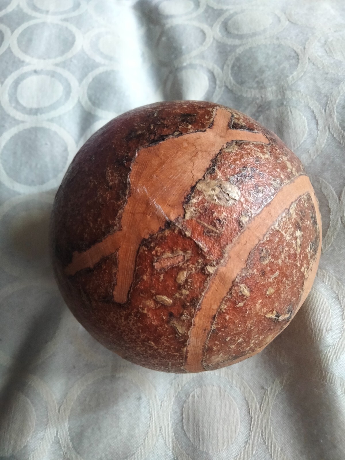 antique australian aboriginal carved round nut