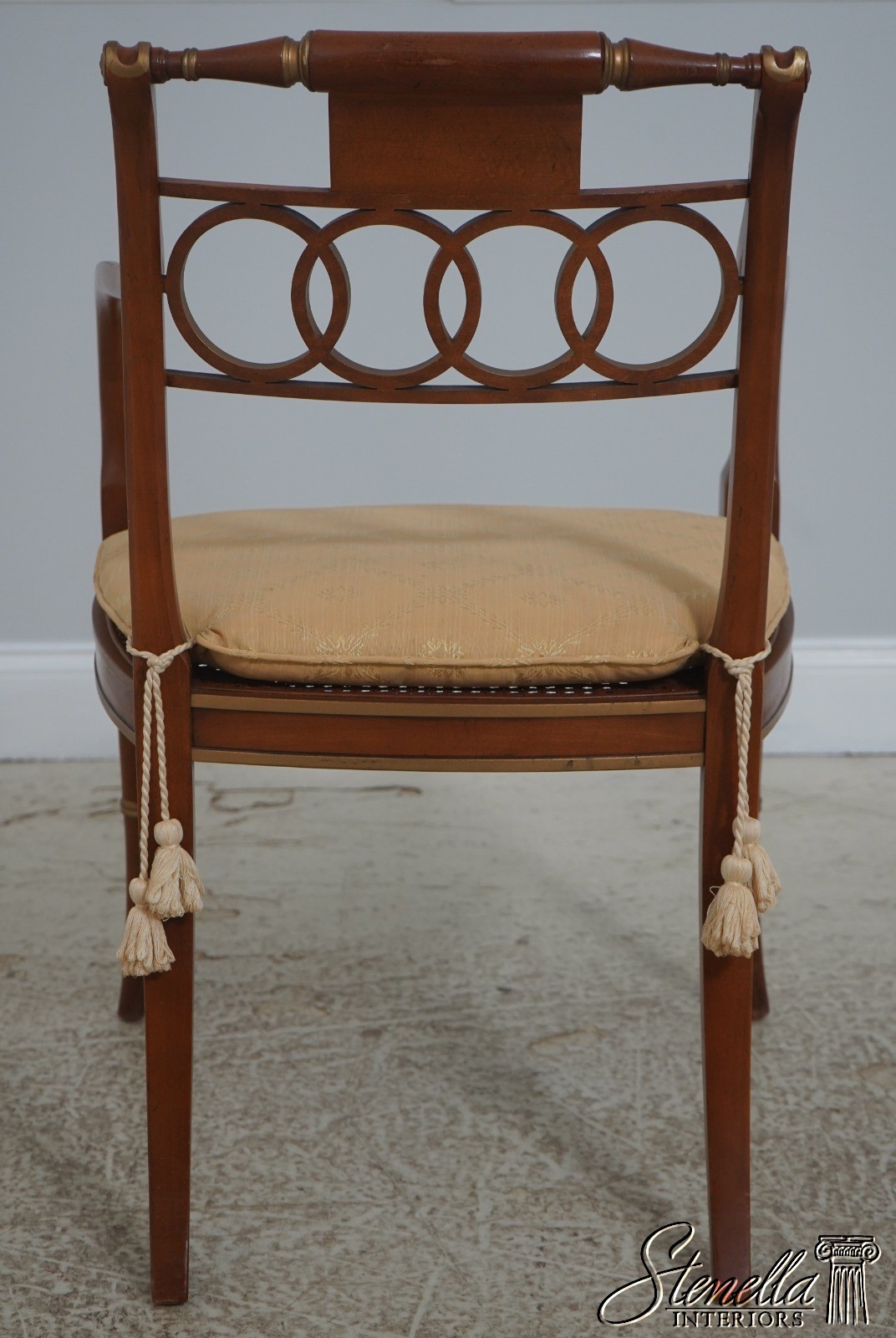 L71062: Pair BAKER Regency Historic Charleston Open Armchairs
