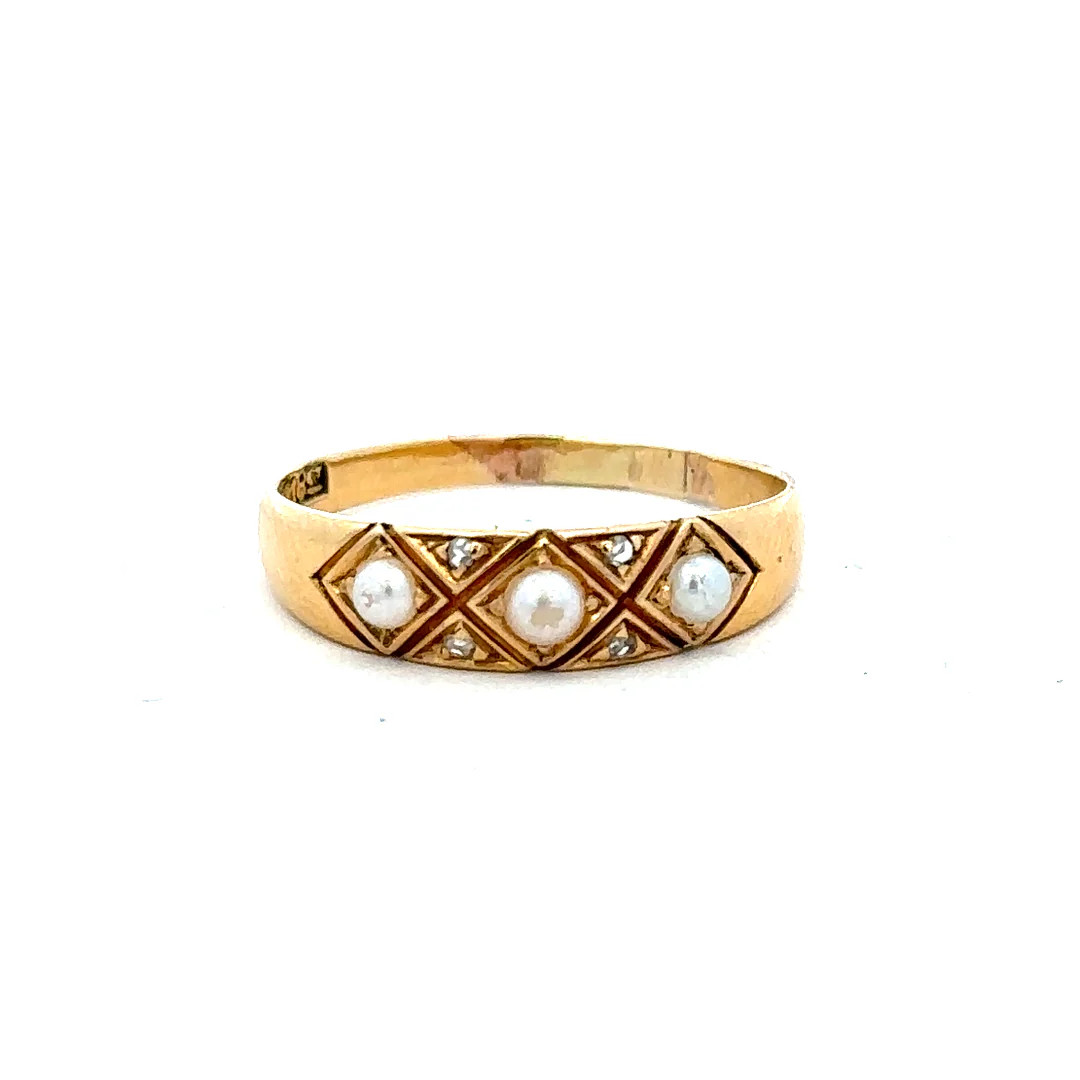 18ct yellow gold ring size P1/2 (sh900409l)