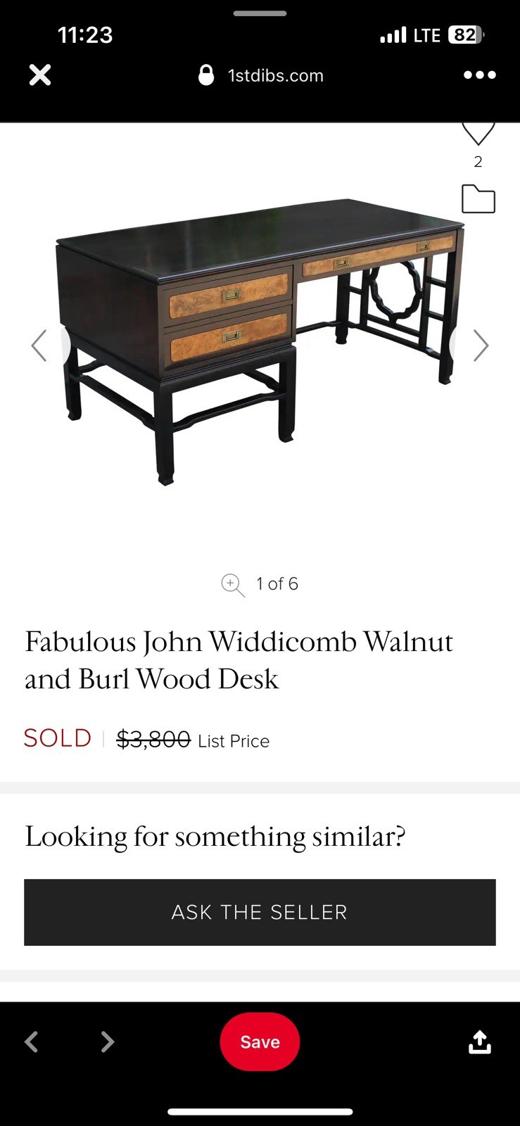 John Widdicomb Desk – Mid Century Modern – Details In Photos