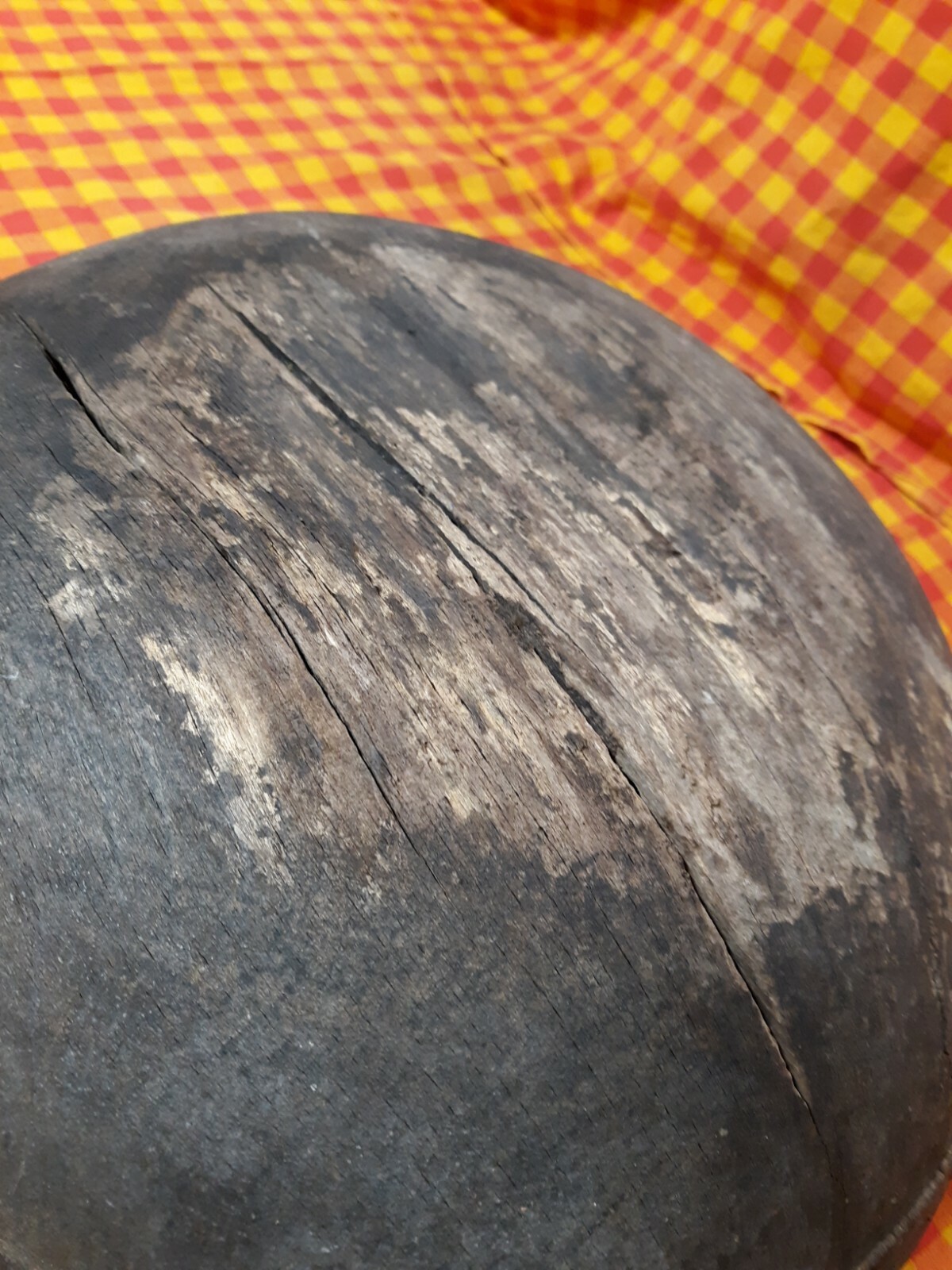 Antique Colonial American primitive carved wood dough bowl vintage 1700’s-1800’s