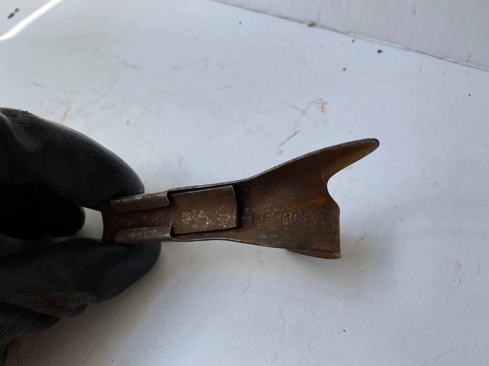 Vintage Rustic The Boss Cork Husker Farm Tool Equipment Relic Display Item